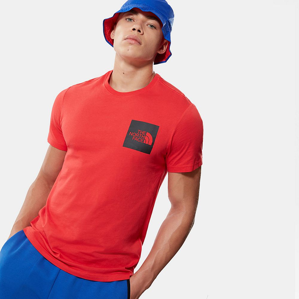 The North Face T-Shirts Mens Australia - The North Face Fine Red (XYK-695842)